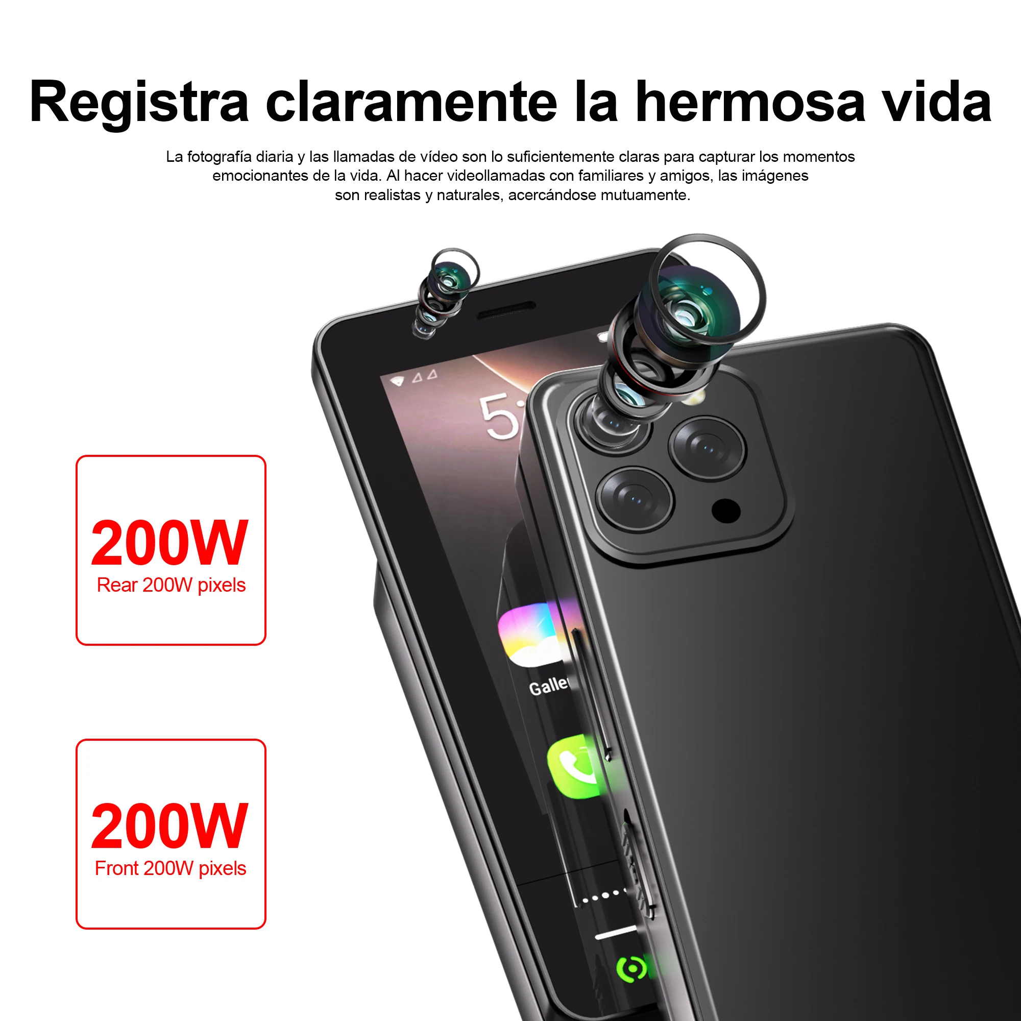 SERVO F21 SLIDE 4G LTE botón Smartphone sistema Android 2GB + 16GB Google Play WiFi FM 3,0 "pantalla táctil teléfono inteligente 2 SIM en espera - imagen 2