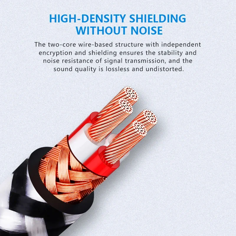 YYTCG-Adaptador USB C a 3,5mm AUX para auriculares, conector Tipo C 3,5 para altavoz de coche, adaptador auxiliar Tipo C, 0,6 M, 1,2 M, 1,8 M - imagen 3