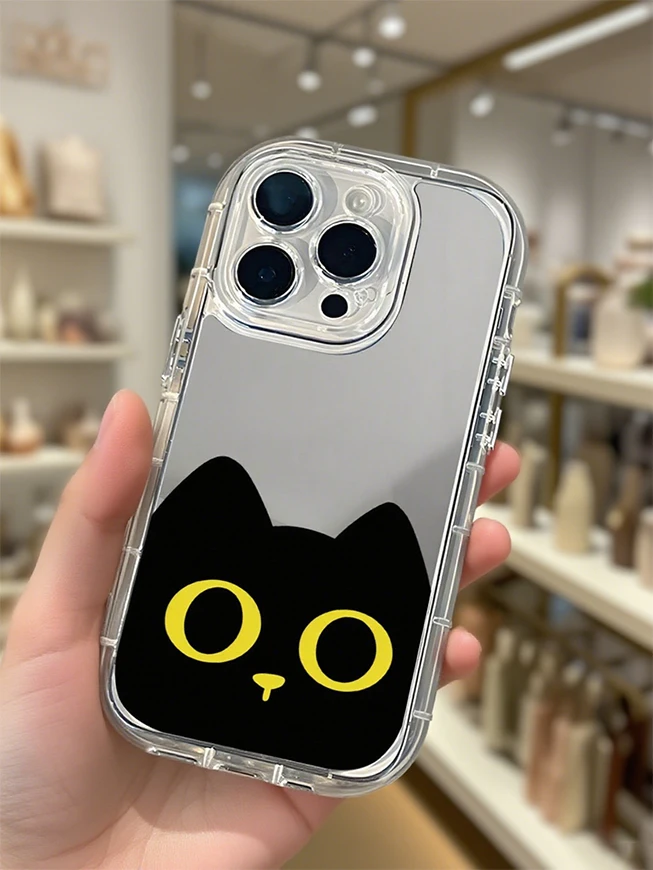 Silly Black Cat para Apple 16PROMAX Funda de teléfono 11/15 Creative 14plus Premium Funda protectora