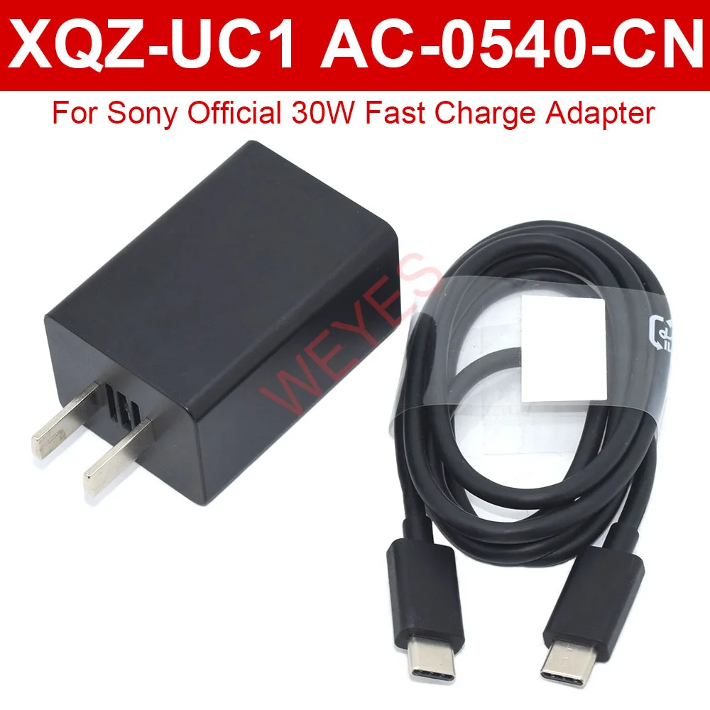 Adaptador de carga rápida para Sony, Cable de datos oficial de 30W, XQZ-UC1, USB24, tipo C, bien probado, AC-0540-CN