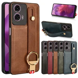 Funda Cuero Motorola Moto – Soporte Pulsera con Anilla