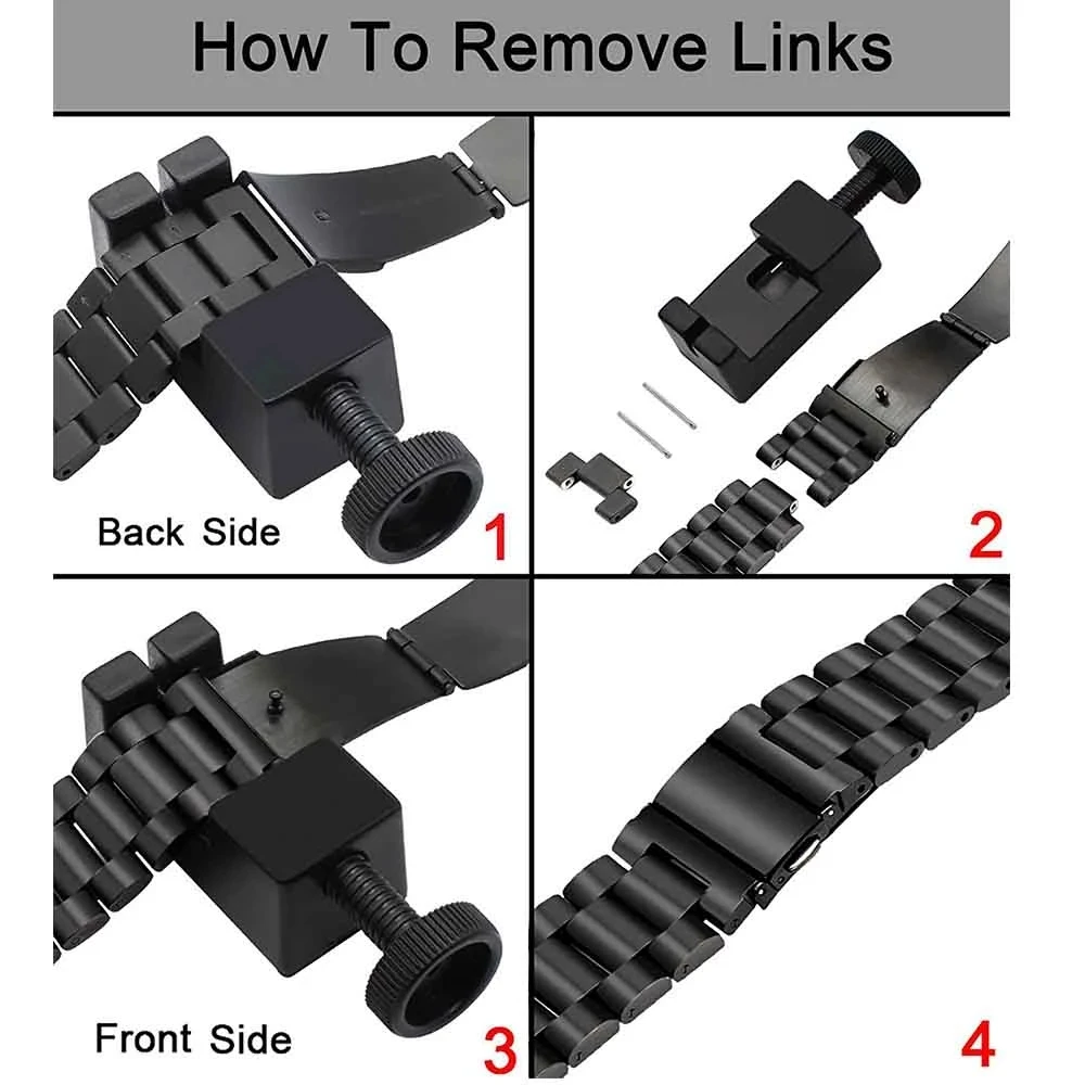 Correa de acero inoxidable para Omega x Swatch joint MoonSwatch Band 20mm pulsera de muñeca con hebilla plegable de Metal para Amazfit GTS/4/2/2E - imagen 4