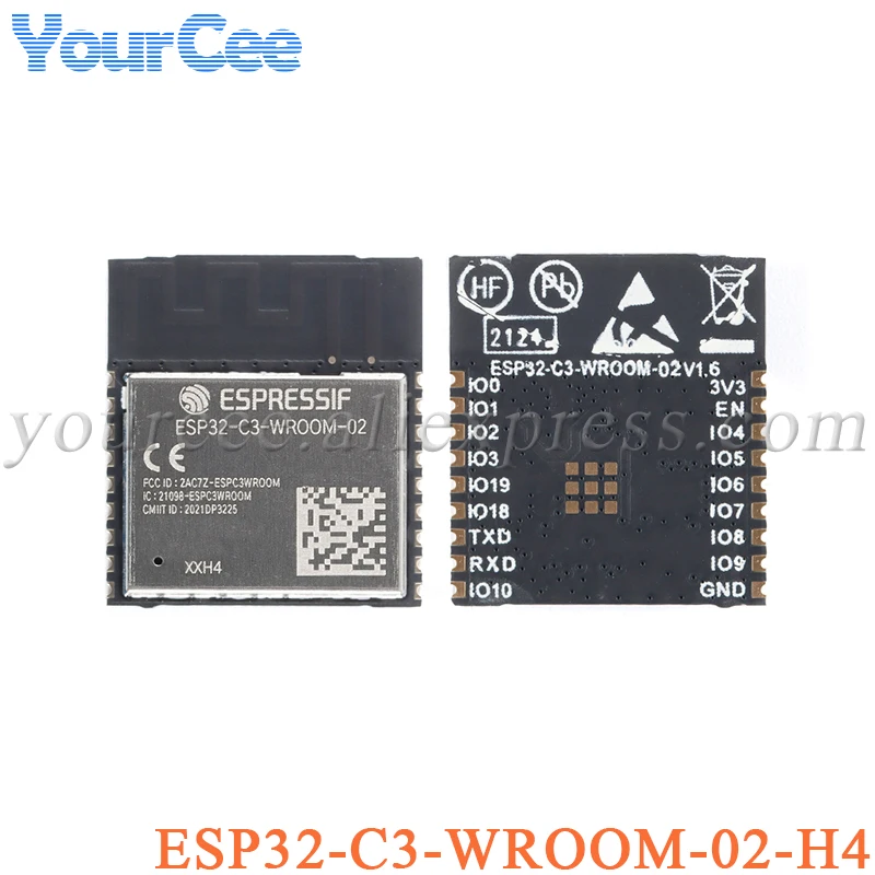 10 uds/1 unidad ESP32-C3-WROOM-02 02U H4 N4 ESP32-C3-MINI-1 ESPC3-20 ESP32 2,4 GHz BLE 5,0 WiFi módulo inalámbrico UART I2C I2S SPI Flash - imagen 3