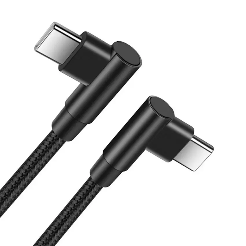 1/3/5 Uds 90 grados 0,3 m/1m/2m 60W3A cargador rápido 90 grados USB tipo C a USB C Cable conector de Cable PD - imagen 3