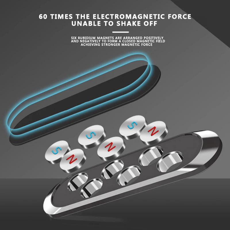 Soporte magnético para teléfono de coche, Mini soporte con forma de tira para salpicadero, para iPhone, Samsung, Xiaomi, imán de Metal, GPS, soporte para pared para coche - imagen 4