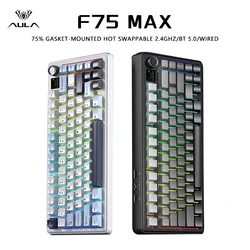 AULA F75 MAX - Teclado Mecánico Inalámbrico 75% con Pantalla TFT
