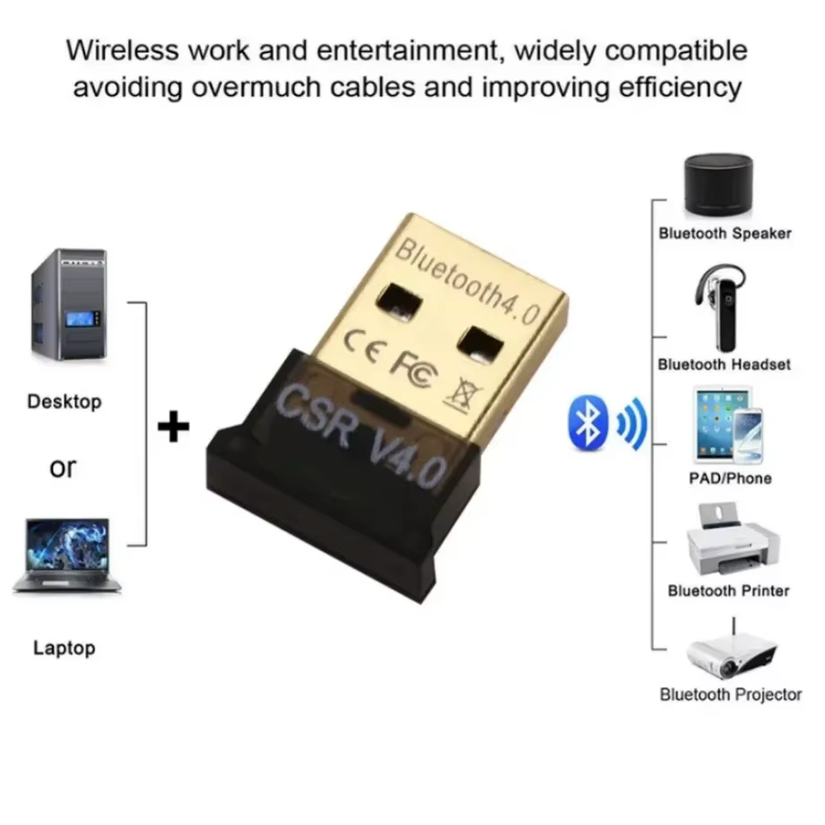 Dongle USB Bluetooth 5.3 Receptor Audio Inalámbrico PC Portátil - imagen 4