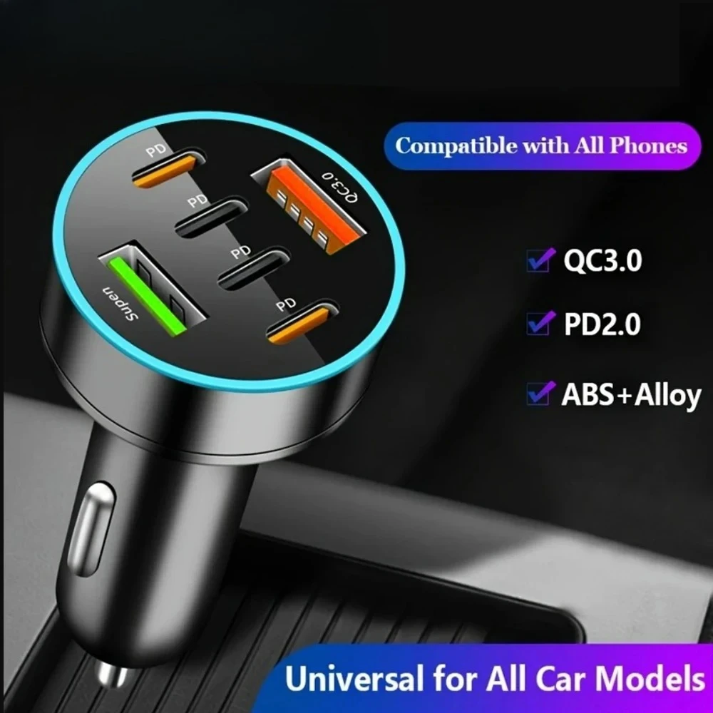 Cargador de coche multipuerto PD QC3.0 USB C carga súper rápida para iPhone 15 Max Samsung Xiaomi tipo C Universal para todos los modelos de coche - imagen 2