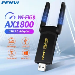 Fvi Adaptador WiFi 6 USB Receptor Dongle Doble Banda para PC
