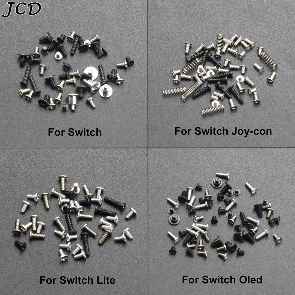 Tornillo de carcasa de consola JCD para Switch NS Lite Oled Pro, juego completo de montaje de tornillo, Kit de repuesto, accesorios de juego 