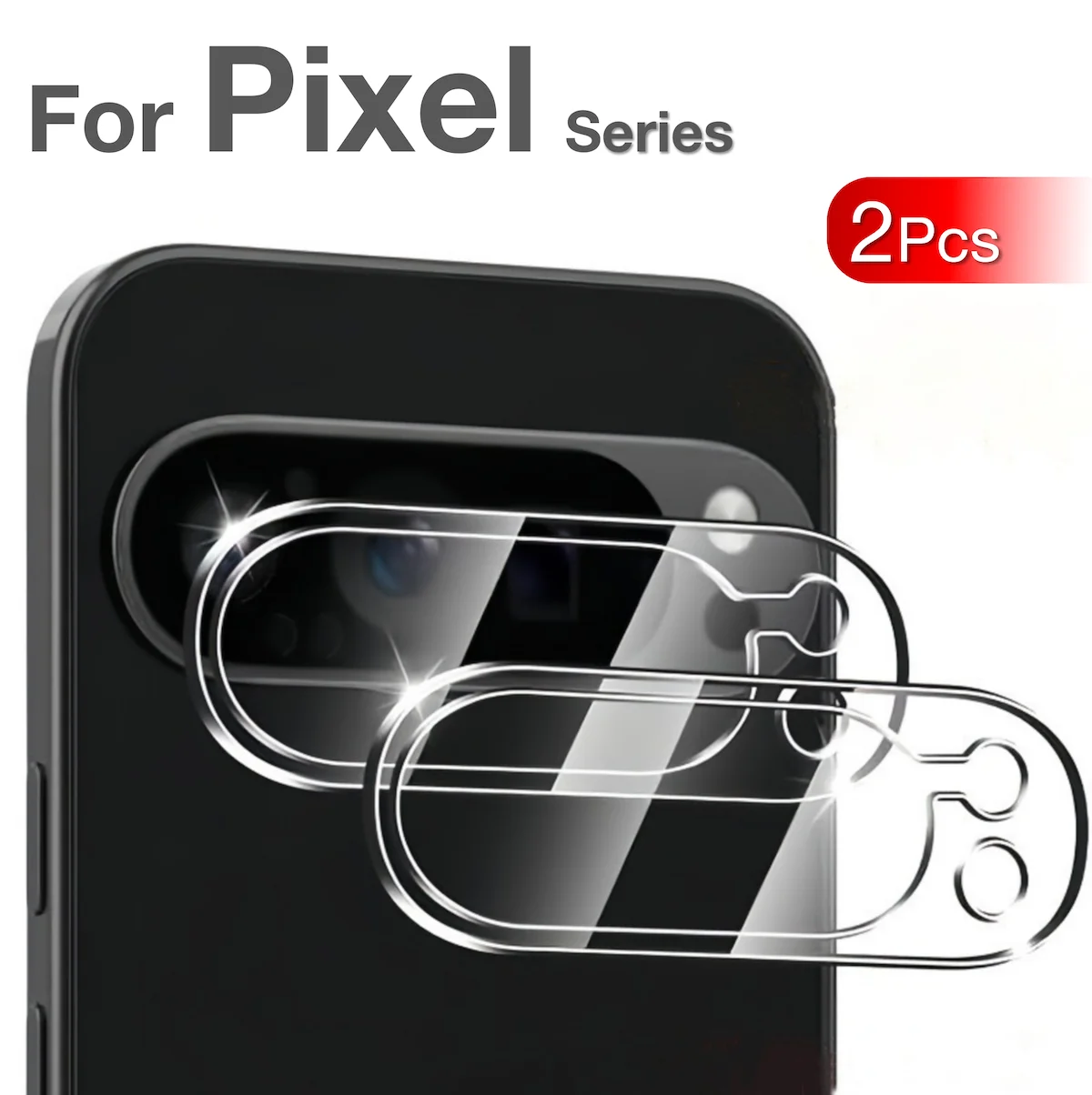 Película protectora de lente de cámara, 2 uds., para Google Pixel 10 9 Pro XL 8 7 6 6A 7A 8A, vidrio templado plegable resistente a los arañazos