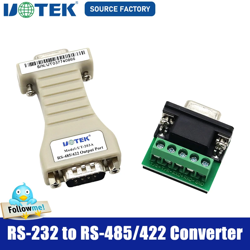 UOTEK-Convertidor de RS-232 a RS-422, adaptador Rs232 a Rs485 RS422, miniconector RS-485