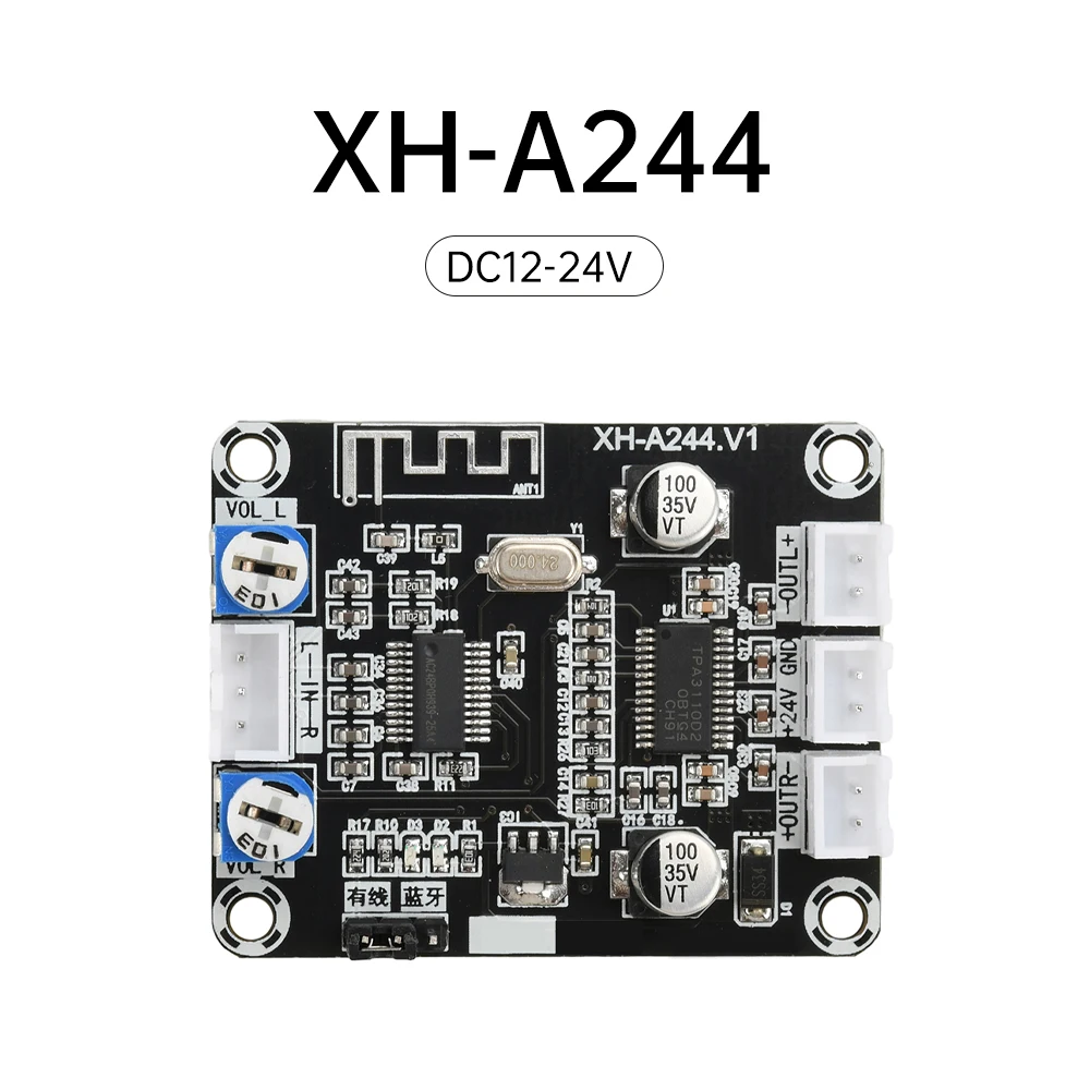 DC12~24V Bluetooth Audio Amplifier Module XH-A244 Digital Amplifier Board 2.0 Dual Channel 30W*2 HiFi Stereo Amplifier - imagen 4
