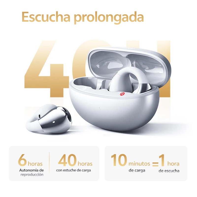 QCY Crossky C30S Auriculares inalámbricos de oído abierto de alta resolución con clip LDAC Auriculares Bluetooth 6,0 Clip en OWS Auriculares deportivos 40 horas - imagen 5