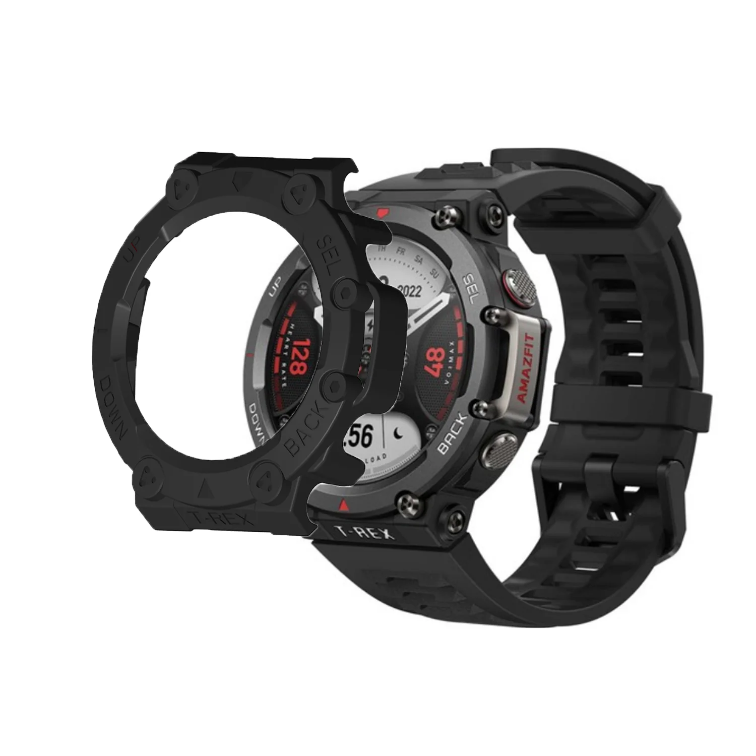 Funda protectora para Amazfit t-rex 2, carcasa protectora de marco para Huami Amazfit Trex 2, funda para reloj inteligente, accesorios de parachoques - imagen 5