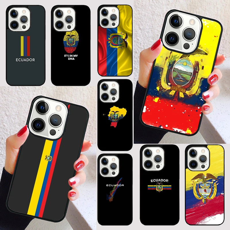 Funda con bandera de Ecuador para iPhone 17 Air 15 16e 13 12 11 14 Pro Max Max Plus, funda para teléfono
