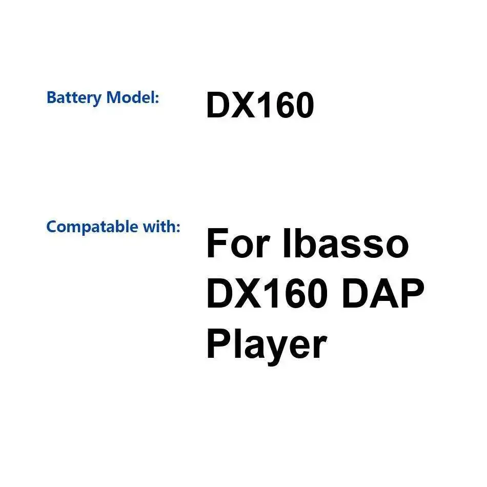 Batería ligera 3200Mah reproductor MP3 MP4 de alta eficiencia para IBMasso DX160 Dap