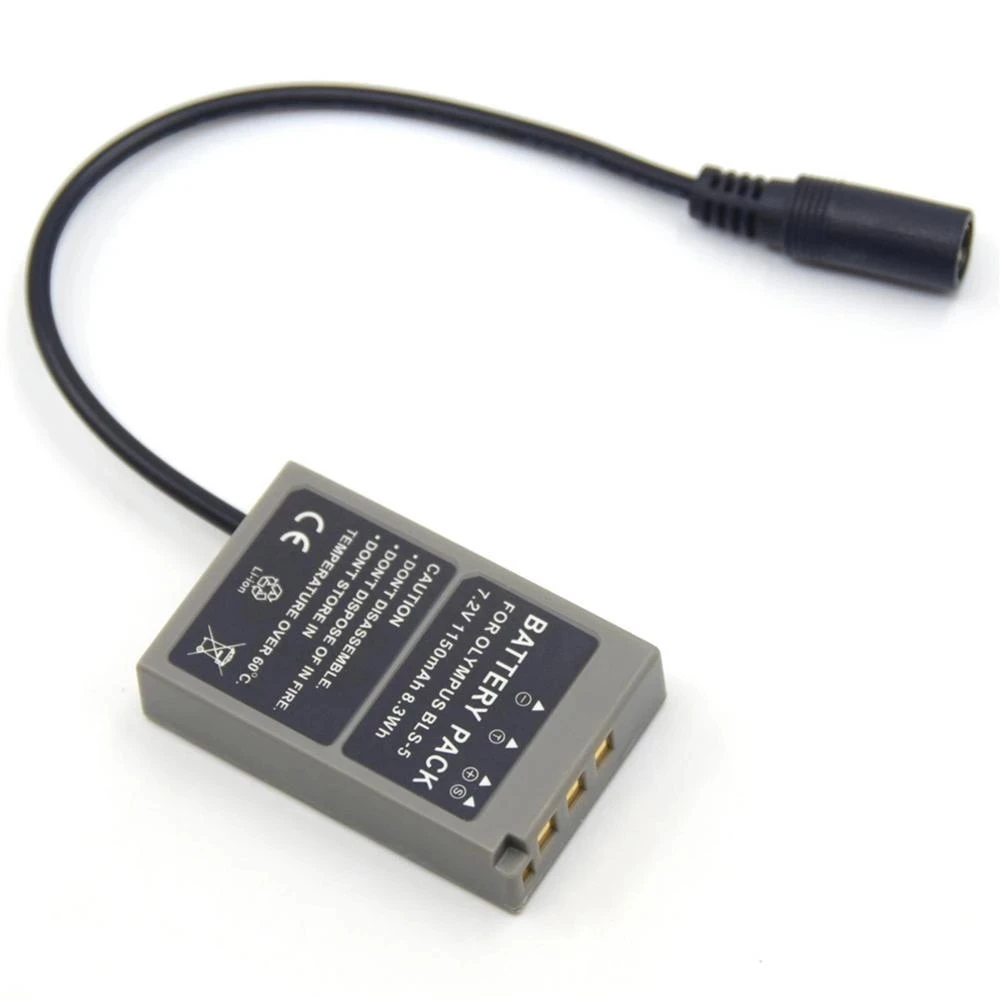 BLS-5 acoplador CC PS-BLS5 batería falsa para cámaras Olympus PEN E-PL7 E-PL5 E-PM2 Stylus 1 1s OM-D E-M10 E-M10 Mark II - imagen 3