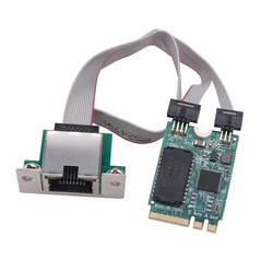 Adaptador Ethernet PCIe M.2 A+E RTL8125BG 2.5G – Placa LAN RJ45