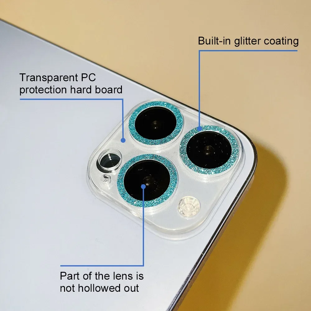 Funda transparente para cámara trasera estrellada para Iphone 15 16Pro Max Aifon 16Pro, Protector de lente trasera, Funda con anillo - imagen 2