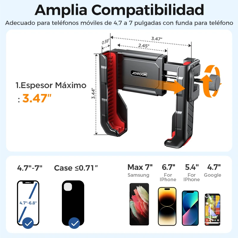 Joyroom Soporte Móvil Bicicleta Antigolpes Antivibraciones - imagen 5