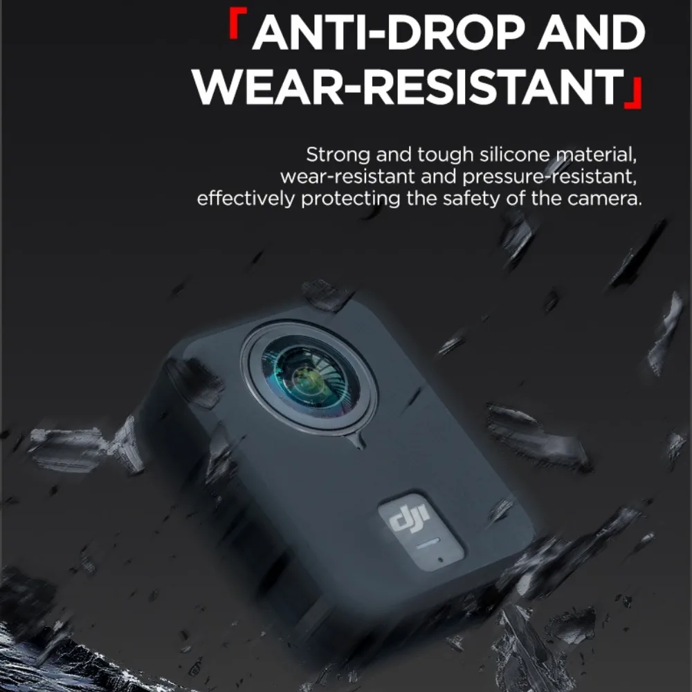 Funda de silicona para DJI Osmo 360, funda protectora para cámara de acción panorámica, accesorios antiarañazos - imagen 3