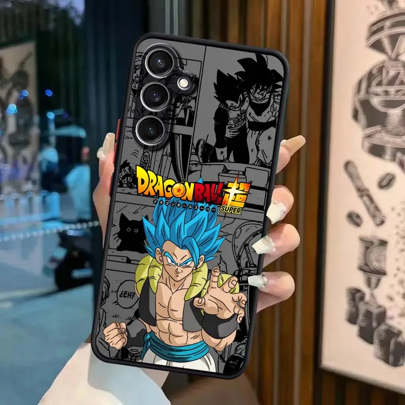 D-Dragon Ball Saiyan Anime Art para Samsung Galaxy S25 S24 S23 S22 FE Plus Ultra 5G esmerilado translúcido funda de teléfono - imagen 4