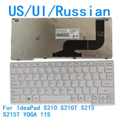 Nuevo teclado en idioma ruso UI de EE. UU. para Lenovo IdeaPad S210 S210T S215 S215T YOGA 11S Notebook teclado de repuesto para PC