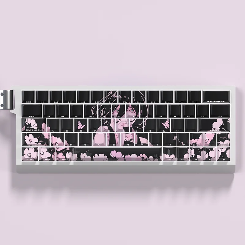 Teclas temáticas Reze, motosierra para hombre, teclas de Anime, Compatible con bomba, teclado de eje magnético 60/63/64/68, sublimación térmica, factor Pbt - imagen 5