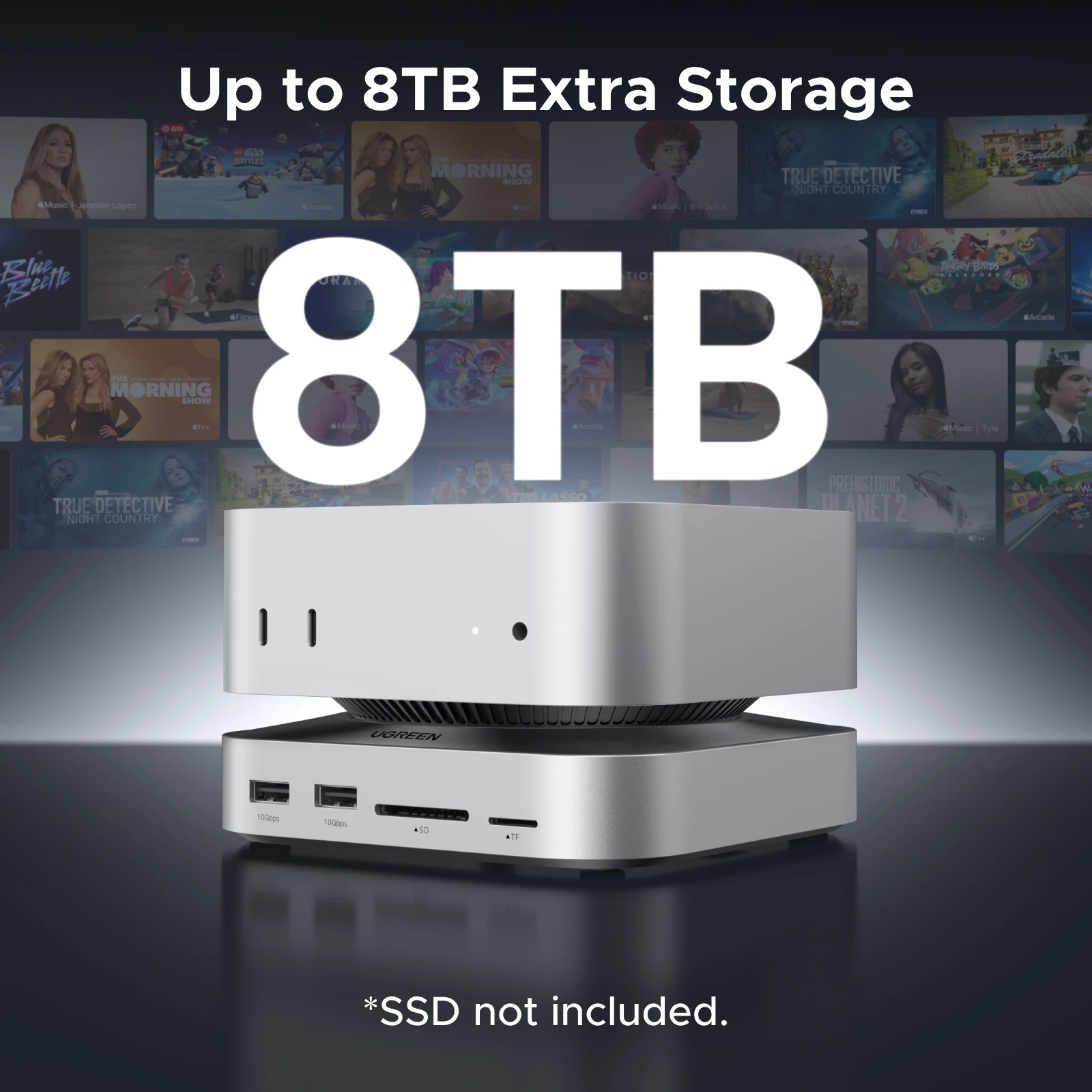 UGREEN Docking Station USB-C para Mac Mini M4 – SSD M.2 NVMe 10Gbps - imagen 3