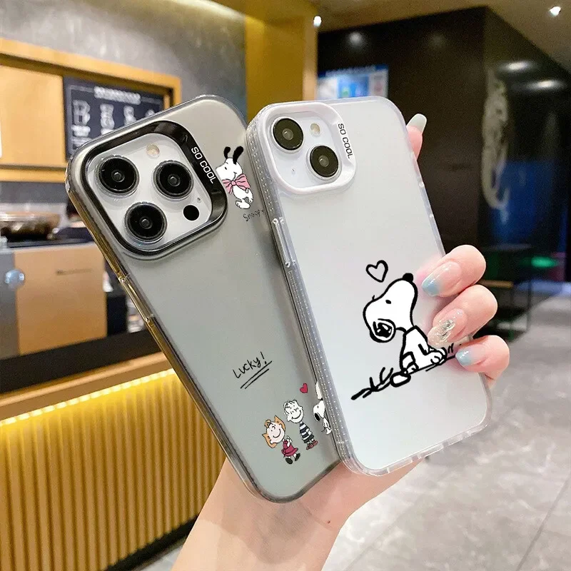 Bonita funda chapada de Snoopy para Huawei Honor 200 400 Pro 90 Lite 70 X6B X7B X9B X8A X9A Magic 7 Lite P30 P40 Pro Nova 11 10 - imagen 3