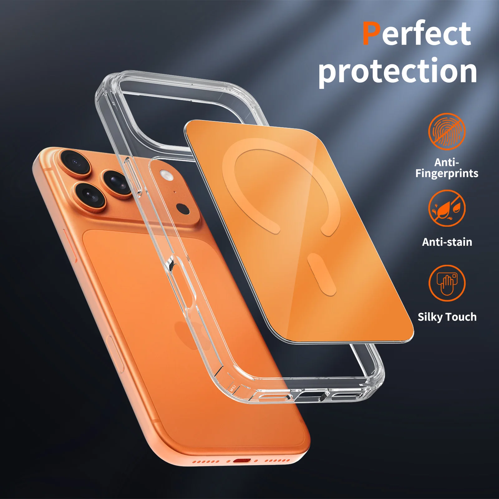 Funda Magnética Transparente de Lujo con Sensación de Piel para iPhone 17 Pro Max 16 Plus 15 14 13 12, Compatible con Magsafe, Ajuste Delgado - imagen 4