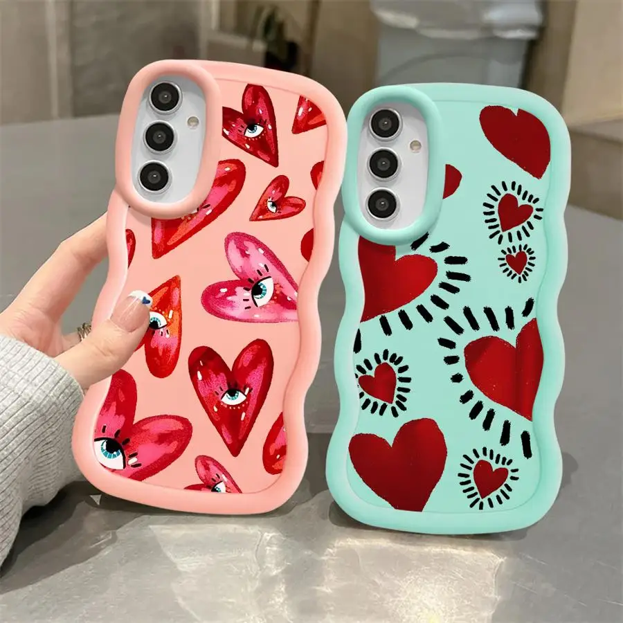 Funda para Samsung Galaxy A13 A36 A14 A16 A33 A35 A12 A26 A34 A15 A21s A11 funda suave para teléfono Love Eye Art - imagen 3