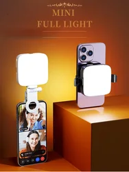 Luz LED mini bicolor con zapata fría para cámara, videocámara y móvil