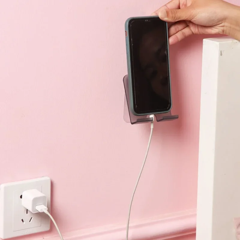 Soporte para teléfono de montaje en pared para baño y cocina: soporte ajustable con puerto de carga, clip antideslizante para borde del fregadero - imagen 2