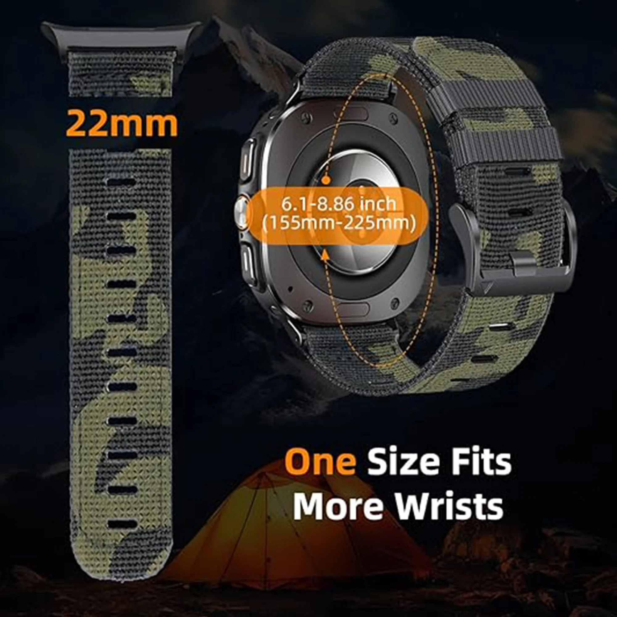 Pulsera para Samsung Galaxy Watch Ultra Correa 47mm accesorios pulsera deportiva de nailon banda de nailon resistente Galaxy watch 7 ultra Band - imagen 5