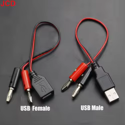 JCD Cable USB a Conector Banana 4MM – Prueba Macho/Hembra