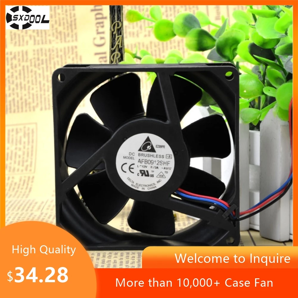 Para Delta AFB0912SHF 9CM 12V 0.72A Ventilador de enfriamiento con rodamiento de bolas, equipo, servidores y soluciones 9032 de alto rendimiento - imagen 3