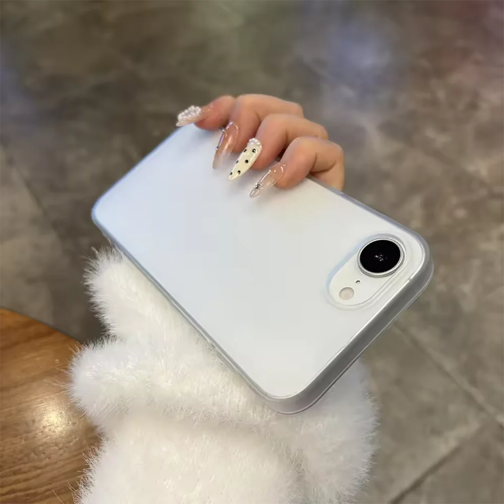 Funda ultrafina de TPU de 0,5mm para iPhone 16E 16 15 14 13 12 Pro Max Plus, cubierta trasera colorida transparente mate, carcasa translúcida - imagen 4