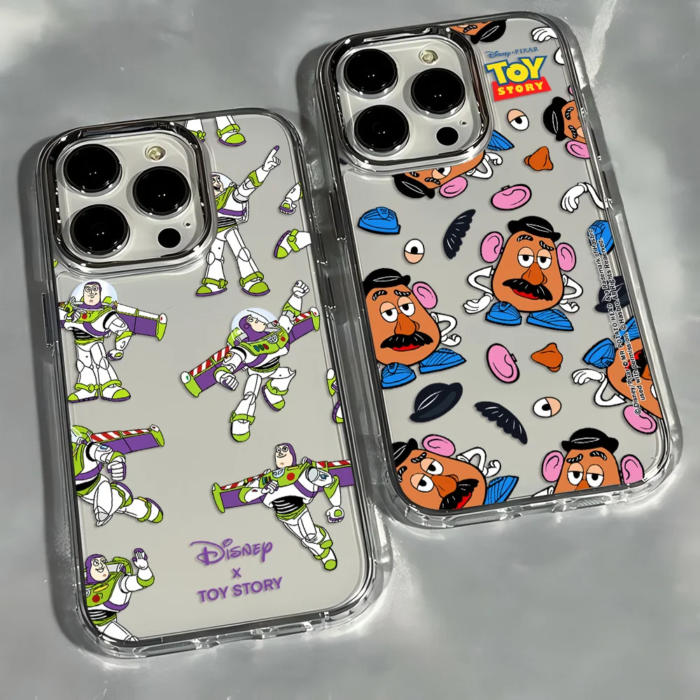 Toy Story Buzz Lightyear funda de teléfono alienígena para iPhone 17 16e 16 15 14 13 12 mini Pro Max X XR XSMAX 8 Air Plus cubierta transparente