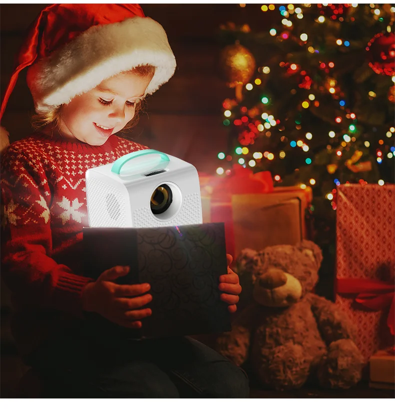 Salange Q2 Mini proyector de películas portátil mismo pantalla Smartphone 640*480P para acampar al aire libre cine en casa regalos para niños - imagen 2
