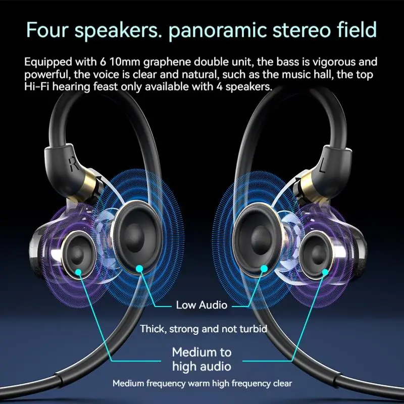 Auriculares para juegos con sonido envolvente 9D de cuatro núcleos tipo C y auriculares intrauditivos con cable de 3,5mm auriculares de graves profundos auriculares deportivos para Samsung - imagen 3