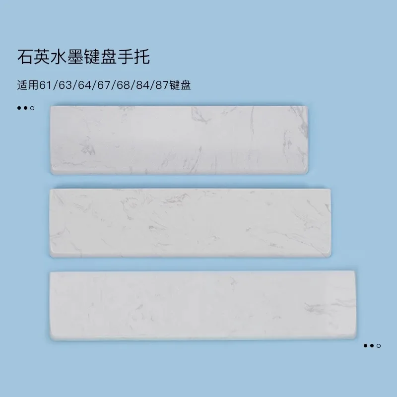 Reposamanos de piedra de cuarzo, reposamanos para teclado personalizado, reposamuñecas antideslizante, ergonómico para diseño 60-104, reposamanos para teclado mecánico - imagen 5