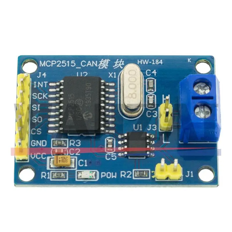 Módulo de Bus CAN MCP2515, receptor SPI TJA1050 para controlador ARM 51 MCU - imagen 3