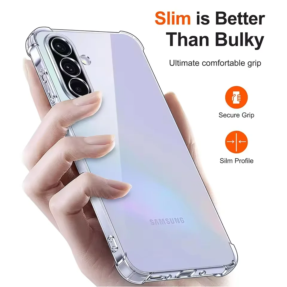 Funda ultrafina a prueba de golpes para Samsung Galaxy A56 A36 A26 A16 A06 5g, funda trasera de silicona transparente suave, carcasa delgada de lujo - imagen 2