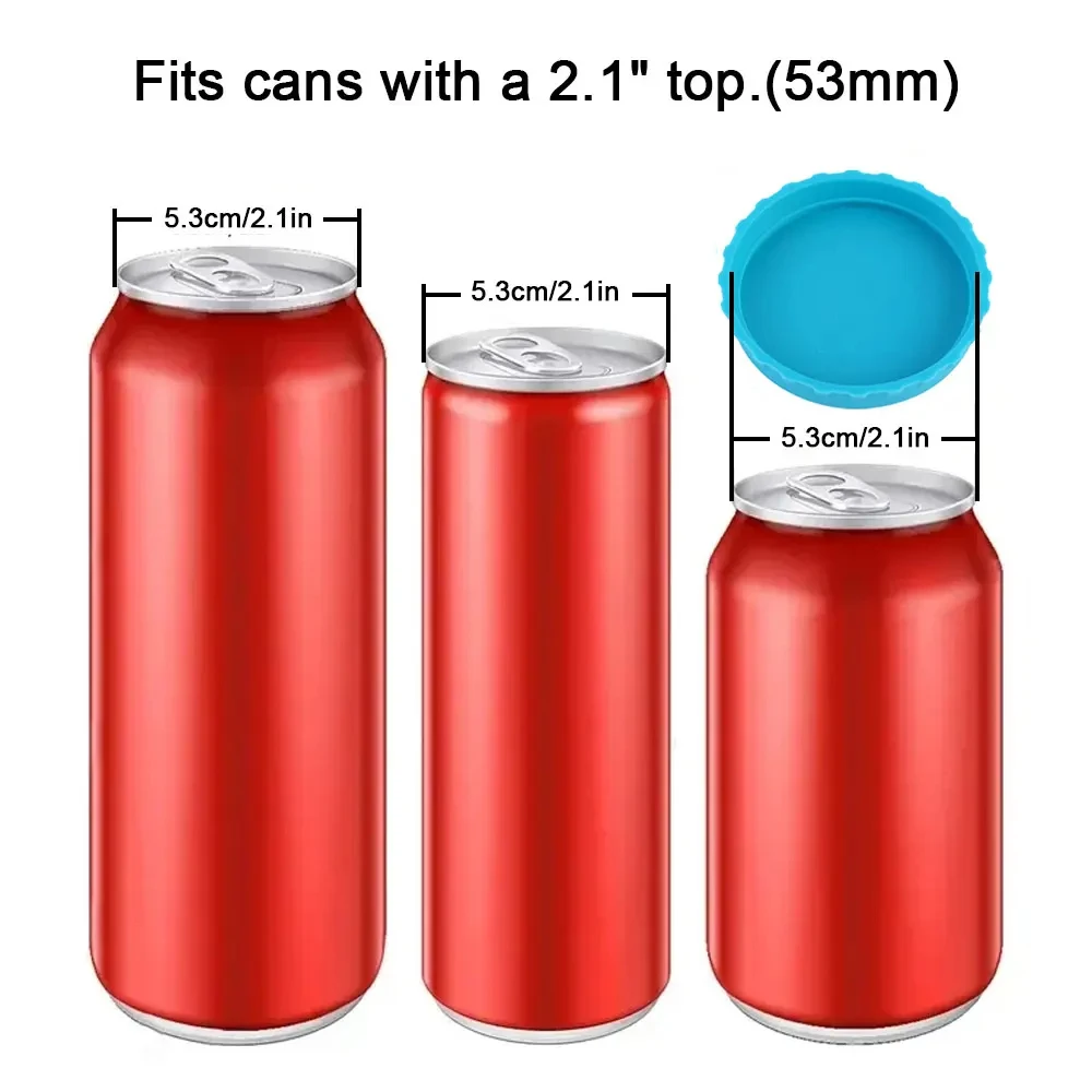 Tapa de lata de refresco de silicona reutilizable, 2 estilos, cubierta de sellado, tapón protector para cerveza, bebidas, jugo, bebidas, tapas de latas de coque - imagen 2