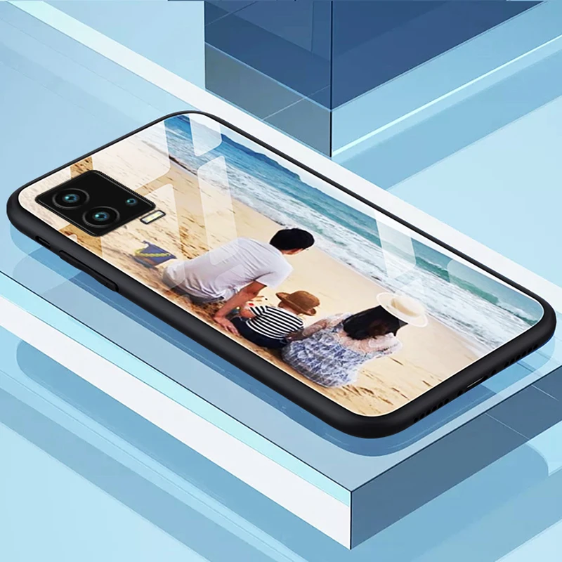 Funda de vidrio templado personalizada para Vivo IQOO Z10 Z9X Z9 Turbo 8 Pro 7 Neo 9S Plus X80 X70 fundas DIY foto carcasa anticaída - imagen 4