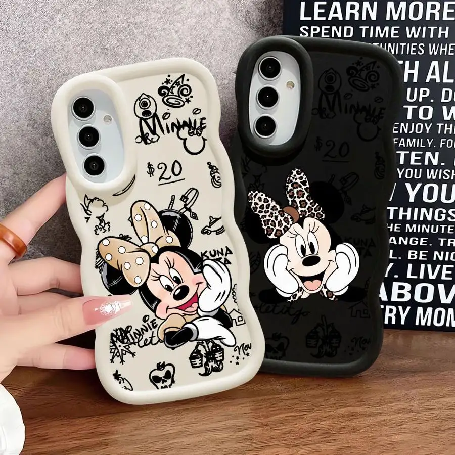 Funda de teléfono suave para Samsung Galaxy A13 A36 A14 A26 A34 A16 A33 A35 A12 A15 A11 A21s Disney Mickey Minnie dibujos animados