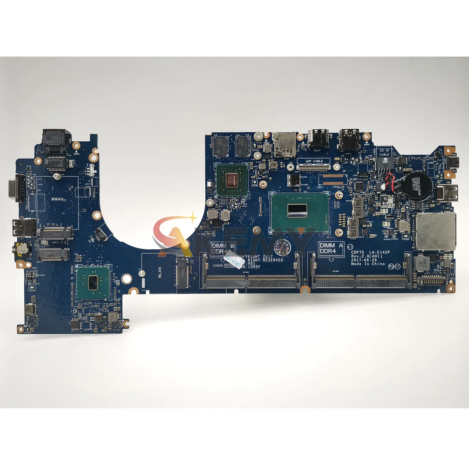 Para Dell Latitude 5480 placa base de portátil LA-E142P con CPU i5 i7 0JNY4X 082YCP 0HWNFC 0M11M5 100% completamente probado - imagen 3