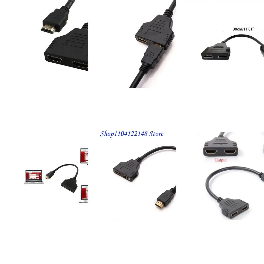 P9FA Cable definición compatible con macho a 2 1 en 2 Fuera salida